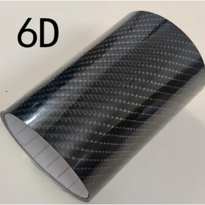 6D Super Gloss Emulational Carbon Fiber Black Car Vinyl Wrap  01