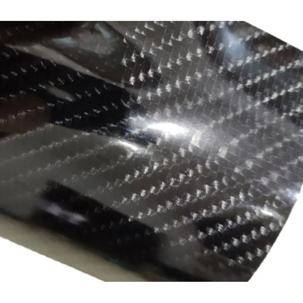 6D Super Gloss Emulational Carbon Fiber Black Car Vinyl Wrap 