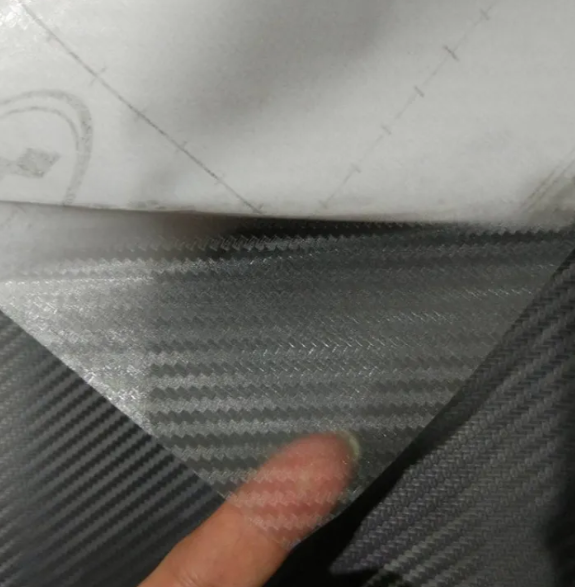 6D Super Gloss Emulational Carbon Fiber Black Car Vinyl Wrap 