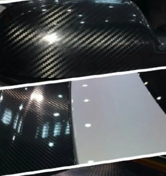6D Super Gloss Emulational Carbon Fiber Black Car Vinyl Wrap 
