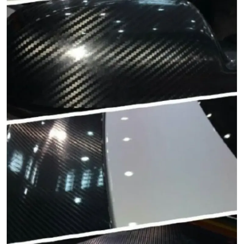 6D Super Gloss Emulational Carbon Fiber Black Car Vinyl Wrap 