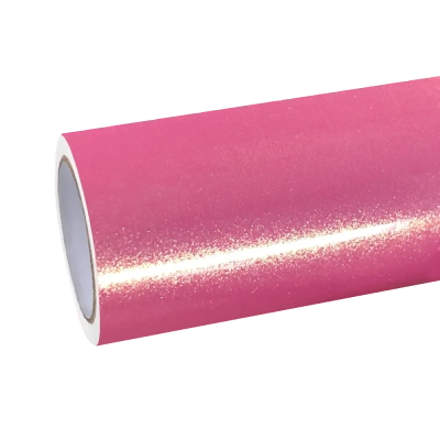 Glossy Diamond Gold Pink Car Vinyl Wrap 01