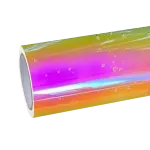 PET Gloss Rainbow Chrome Holographic Pink Car Vinyl Wrap