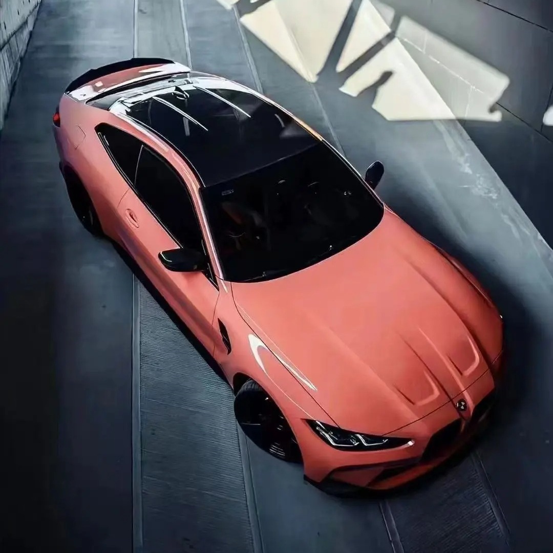 Gloss Coral Orange Car Vinyl Wrap