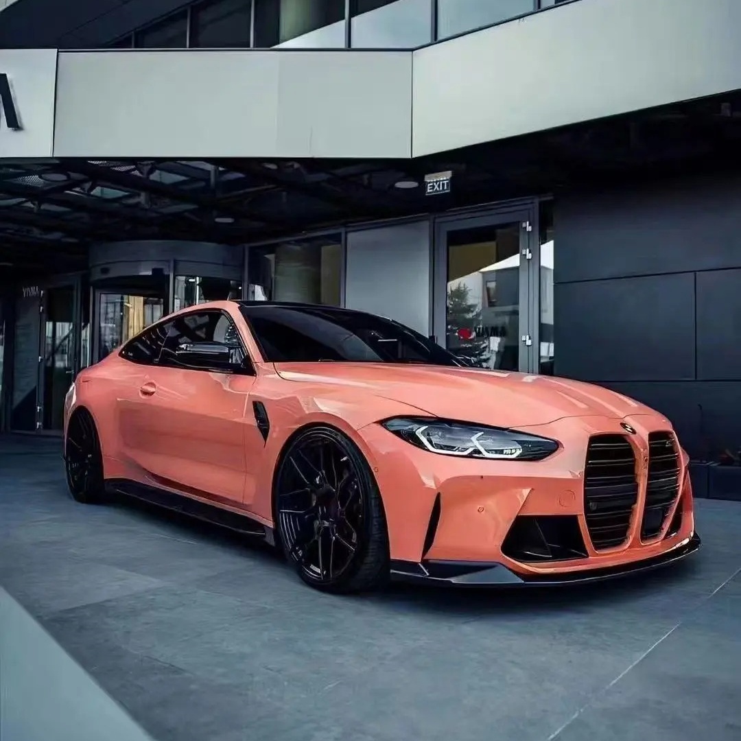 Gloss Coral Orange Car Vinyl Wrap