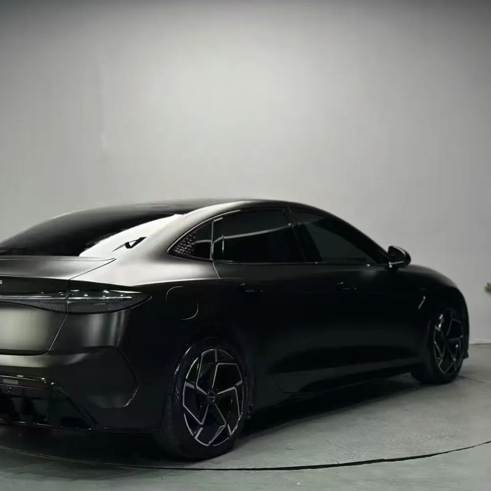 PET Pure Metal Black Car Vinyl Wrap