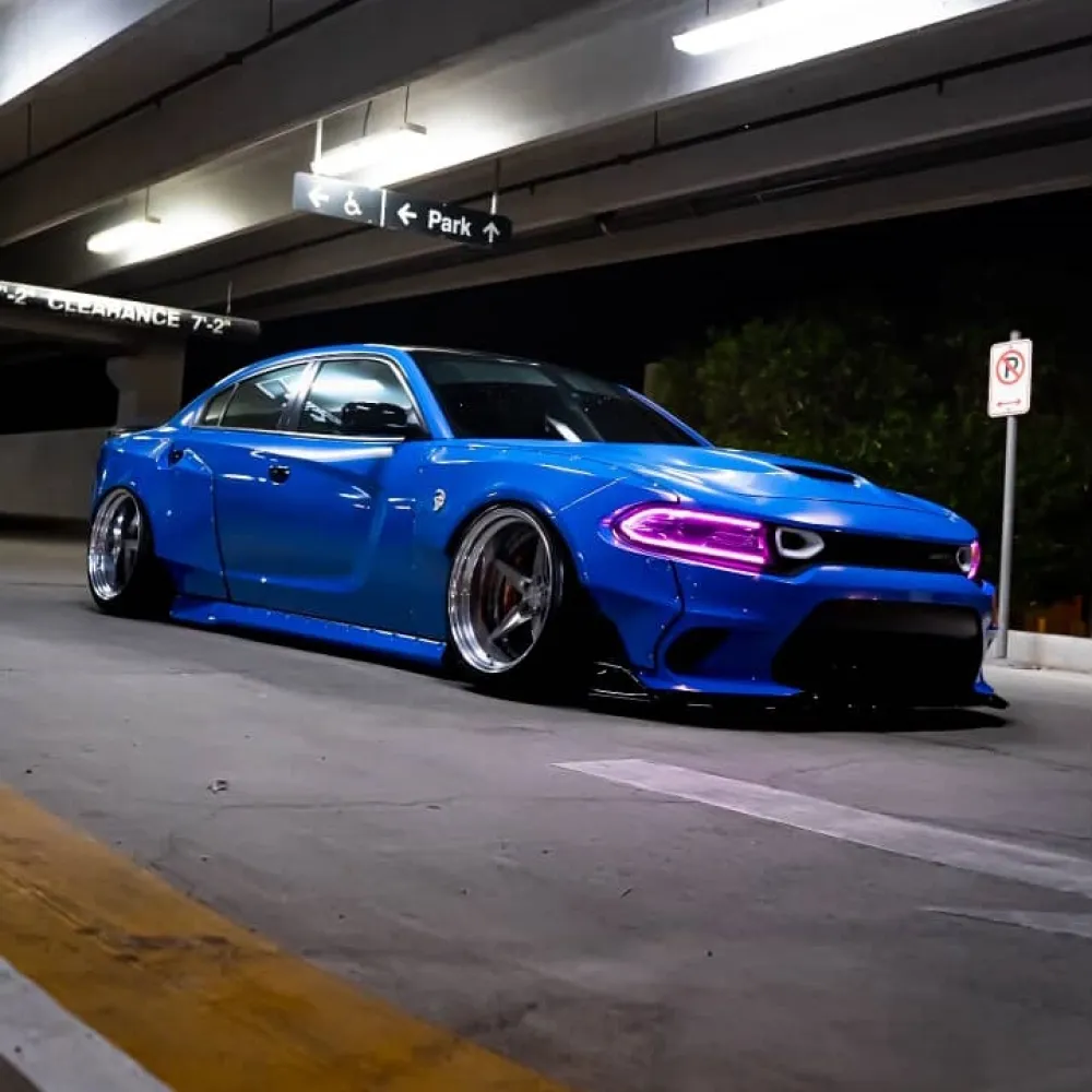 BMW Benz Glossy Diamond Blue Red Car Vinyl Wrap