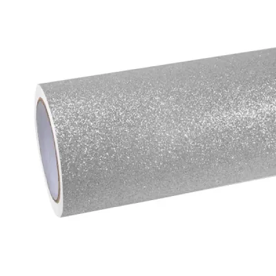 Super Glitter Silver Car Vinyl Wrap Car Vinyl Wrap 01