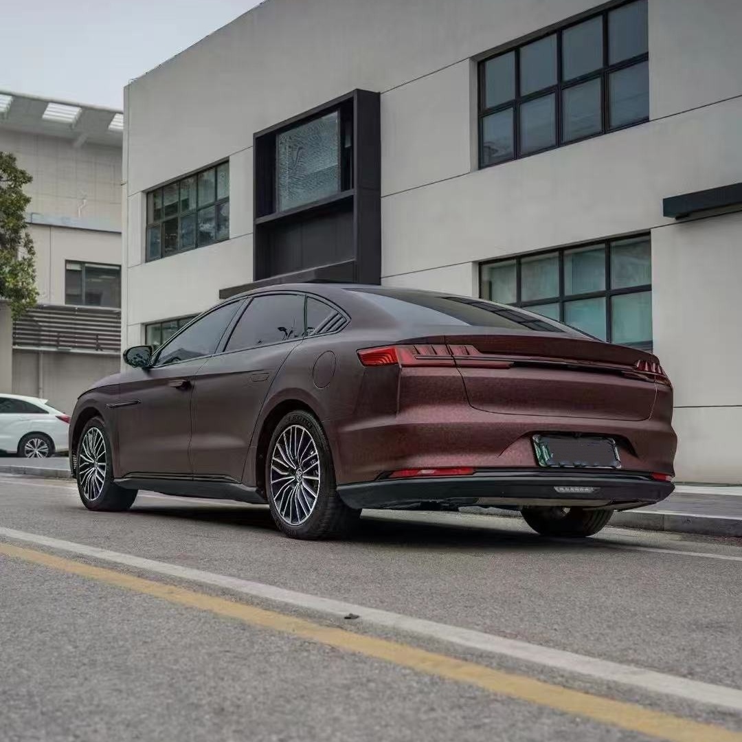 PET Matte Carbon Fiber Forging Red Vinyl Car Wrap