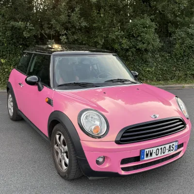 Glossy Diamond Gold Pink Car Vinyl Wrap 02