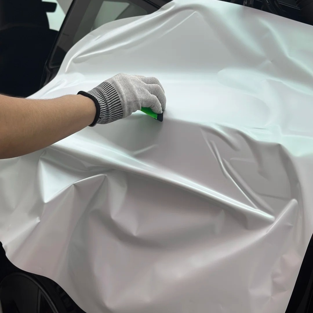 Matte Aurora White Car Vinyl Wrap