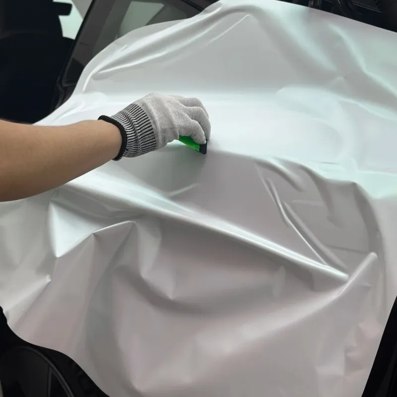 Matte Aurora White Car Vinyl Wrap