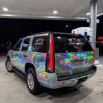 Laser Electroplated Silver Car Vinyl Wrap