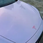  Gloss Metallic Pink to White Car Vinyl Wrap 