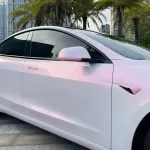  Gloss Metallic Pink to White Car Vinyl Wrap 