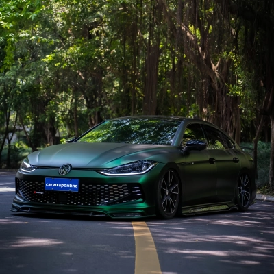 Matte Venom Green Car Vinyl Wrap 02