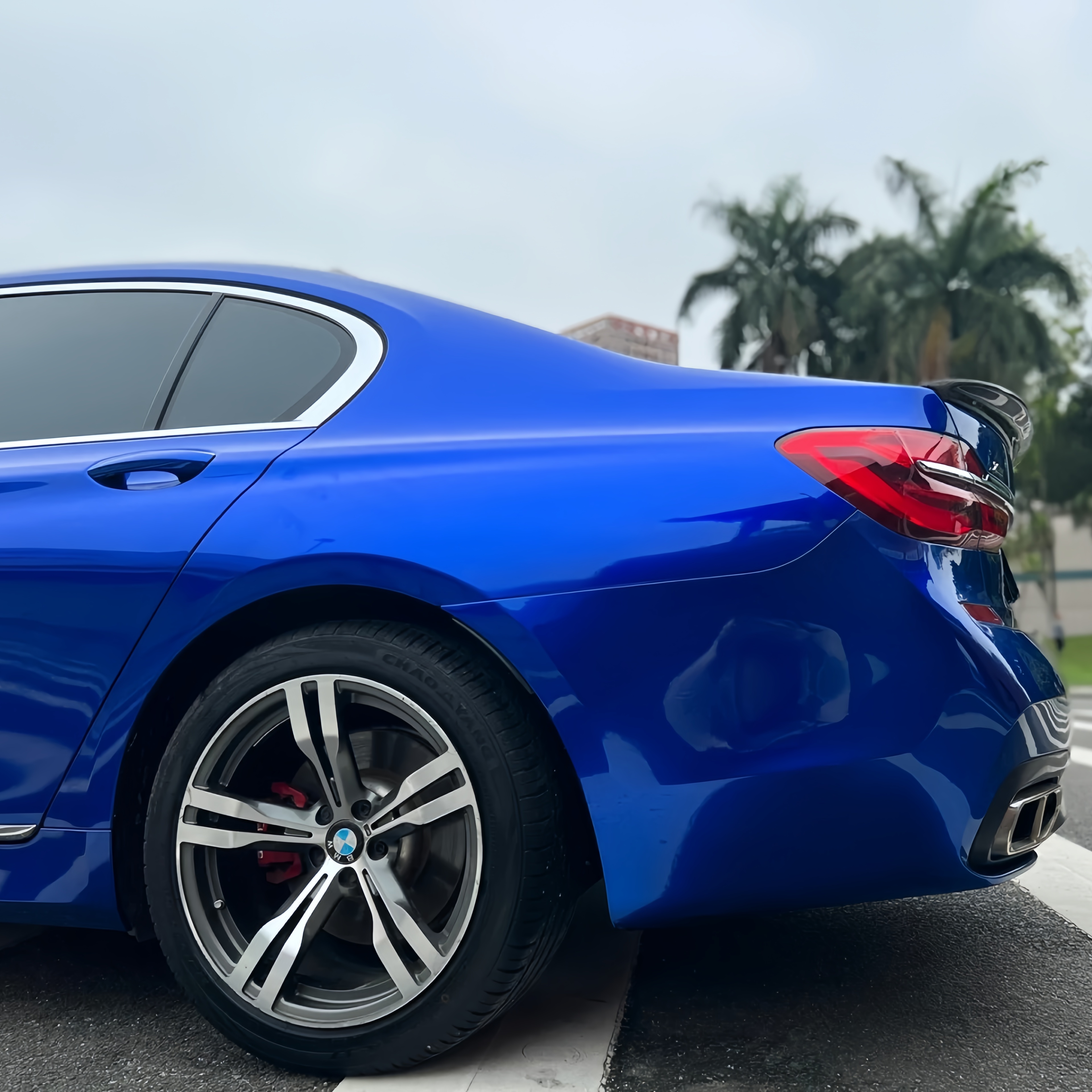 PET Gloss Liquid Ocean Blue Car Vinyl Wrap