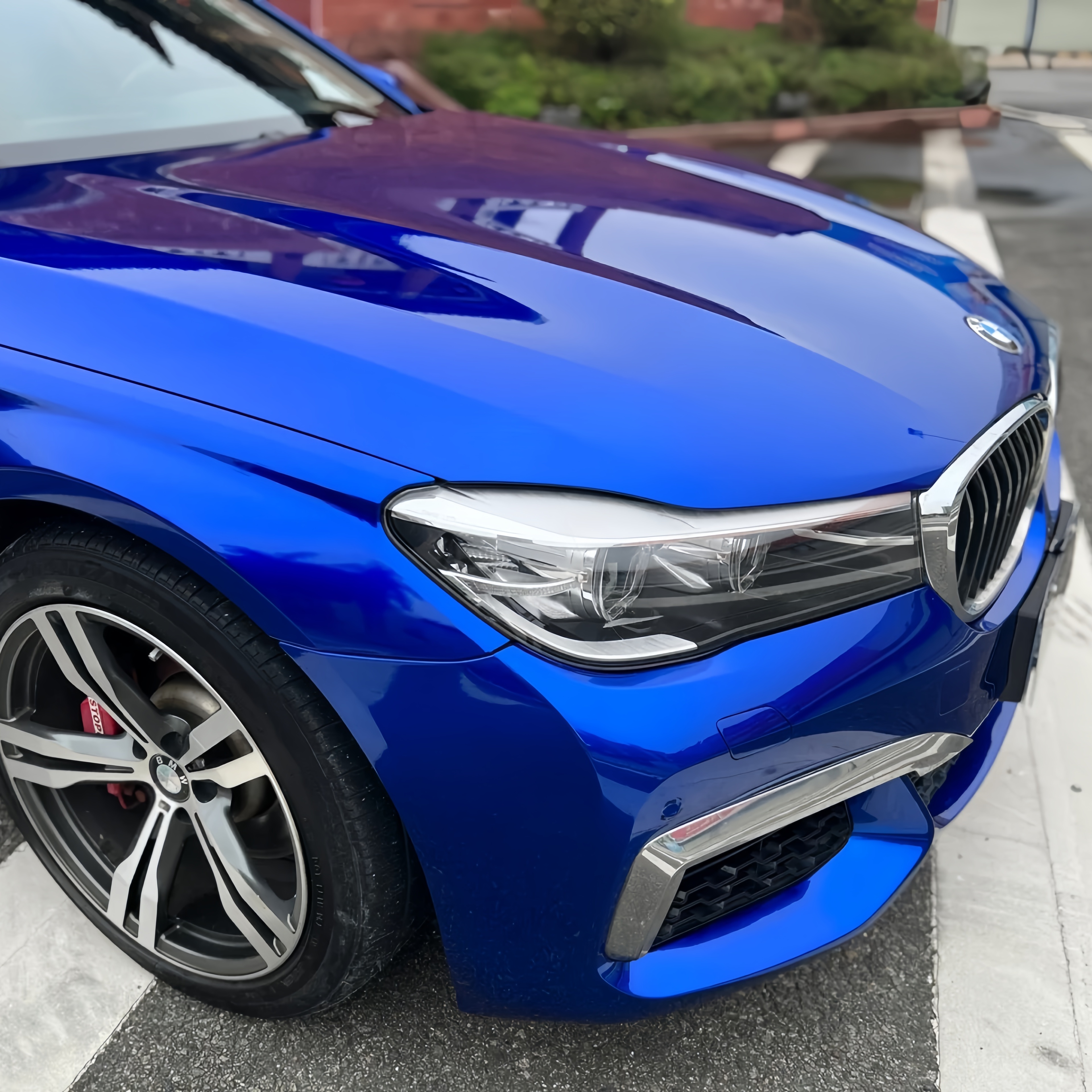 PET Gloss Liquid Ocean Blue Car Vinyl Wrap