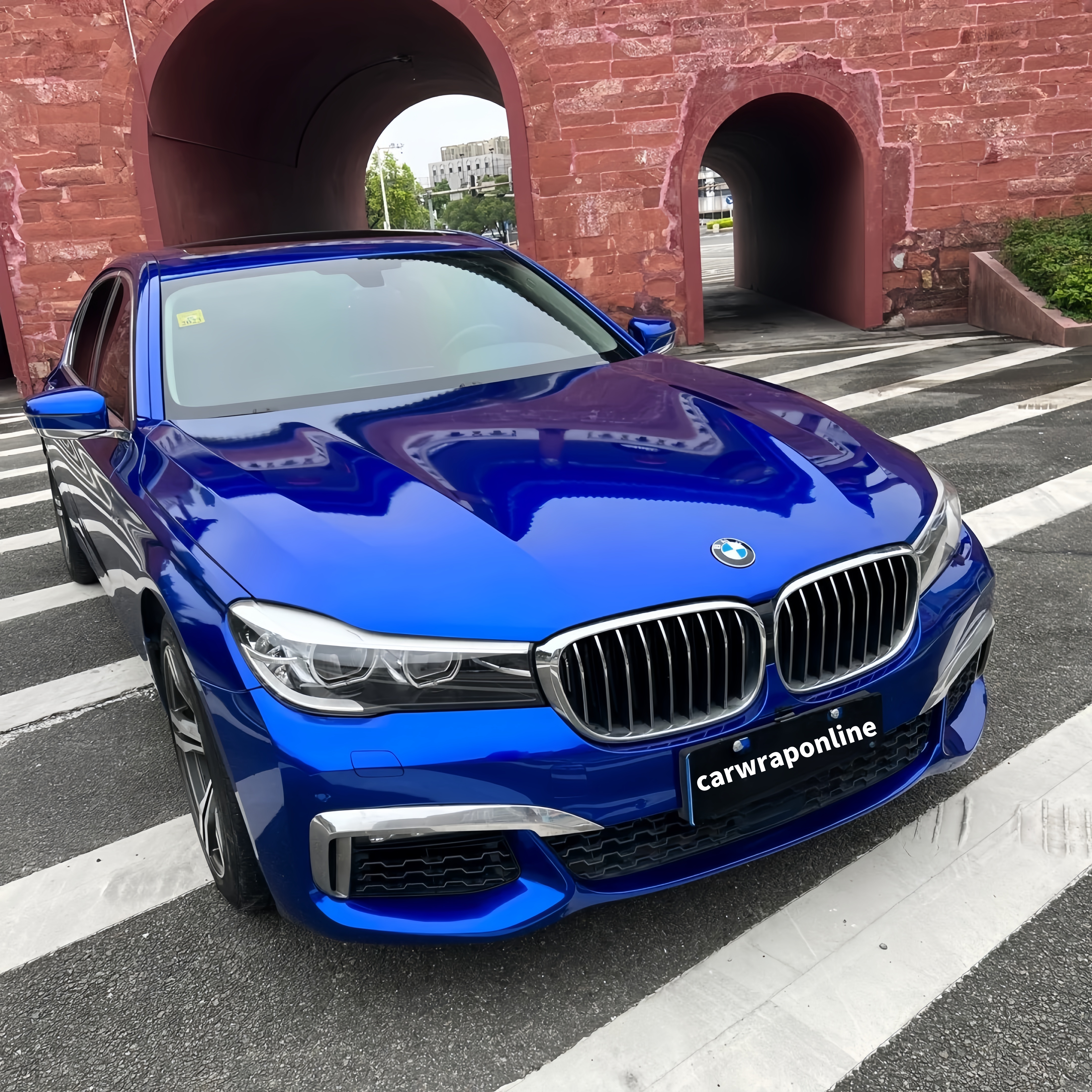 PET Gloss Liquid Ocean Blue Car Vinyl Wrap