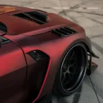 PET Benz Matte Metallic Romance Red Car Vinyl Wrap