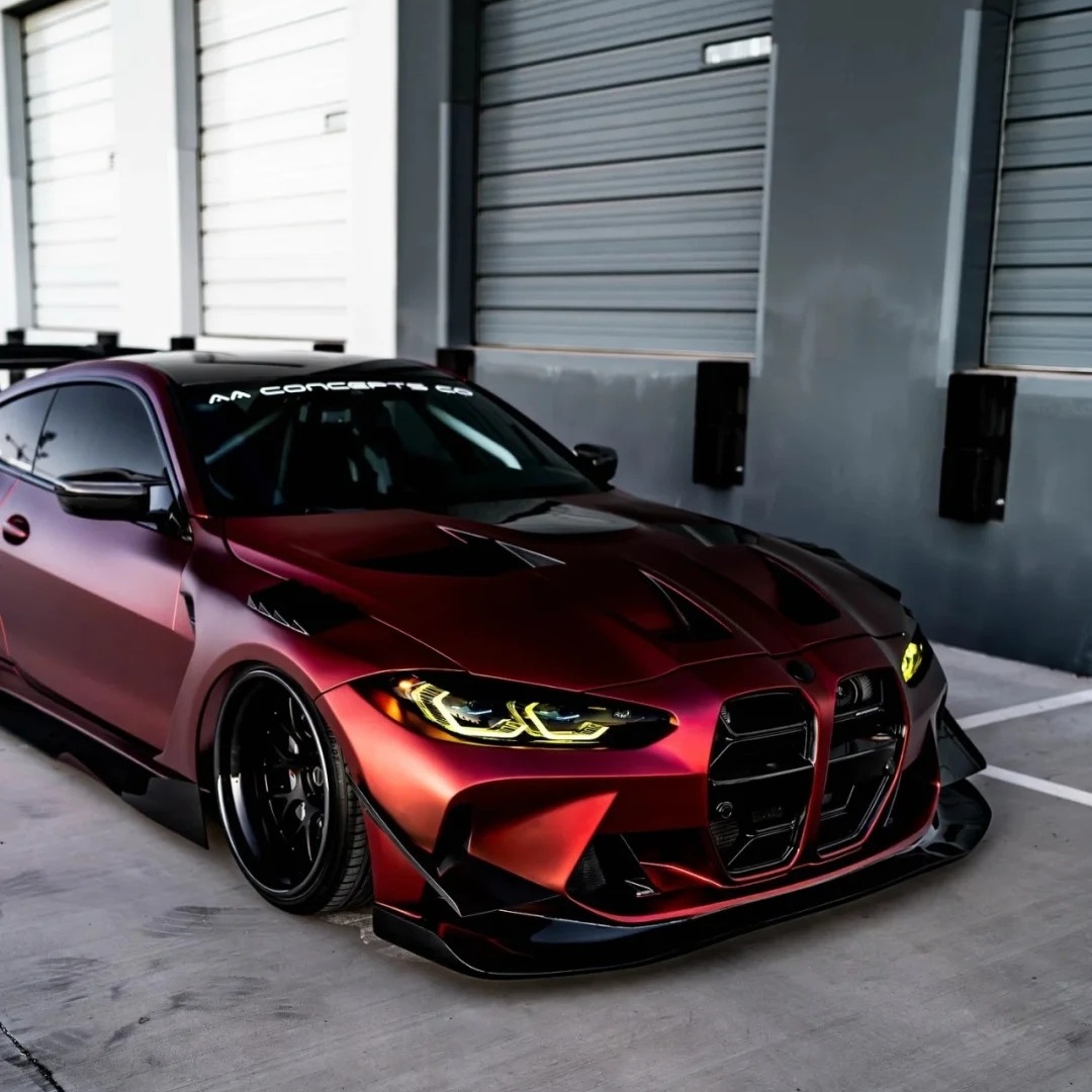 PET Benz Matte Metallic Romance Red Car Vinyl Wrap