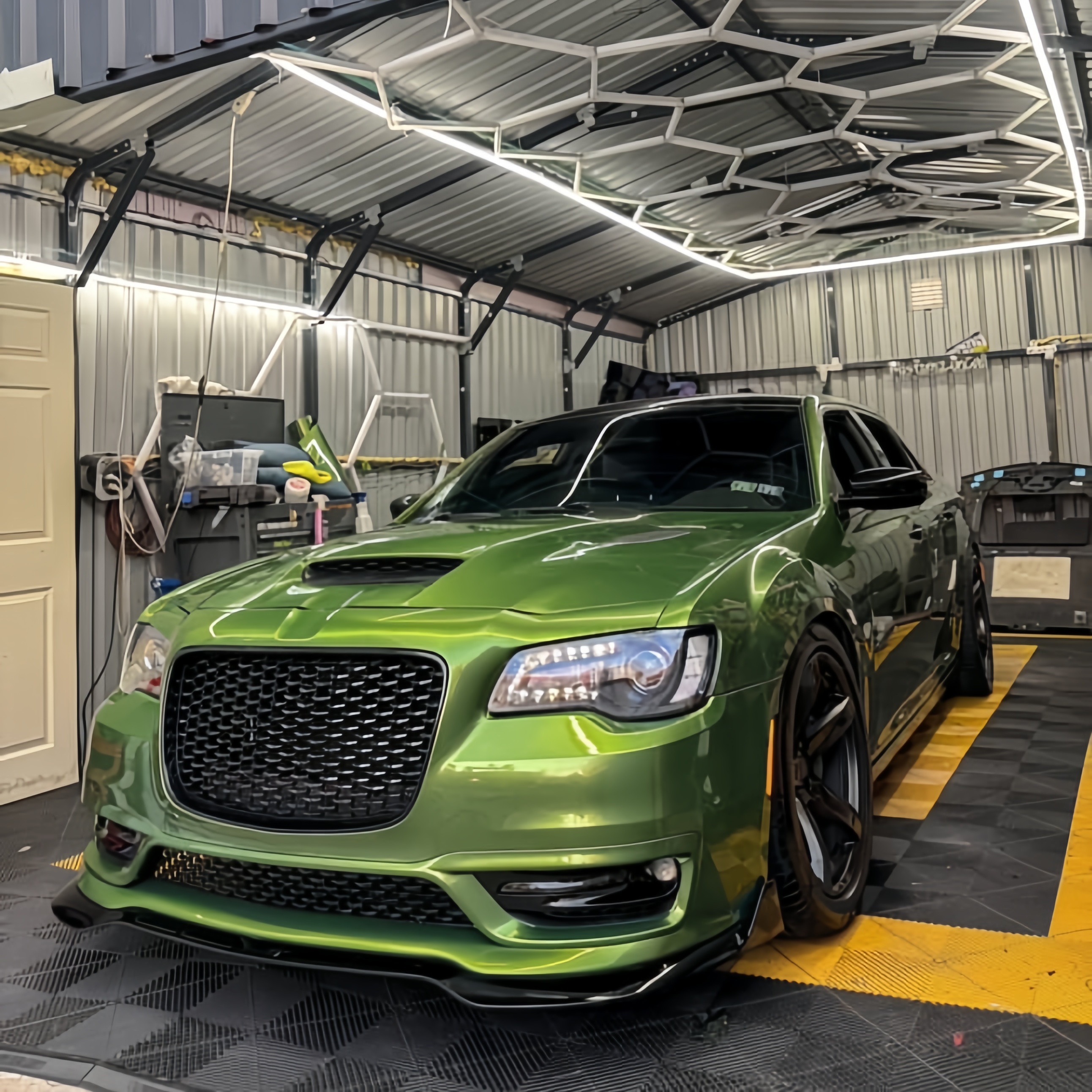 Gloss Metallic Mamba Green Car Vinyl Wrap