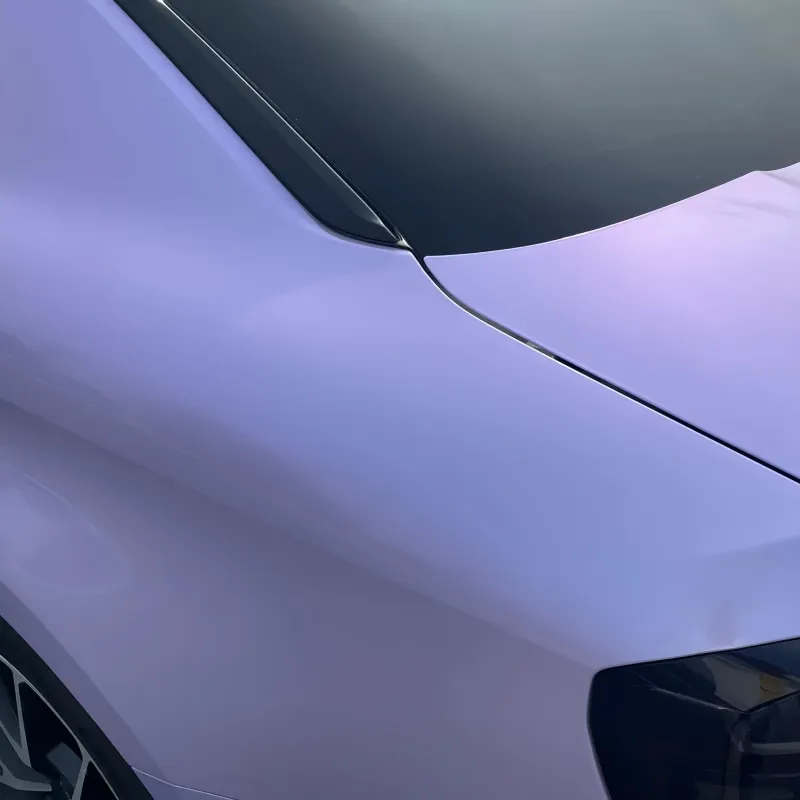 Twin-Color Silver Purple Car Vinyl Wrap 