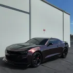 Gloss Metallic Black Rose Car Vinyl Wrap