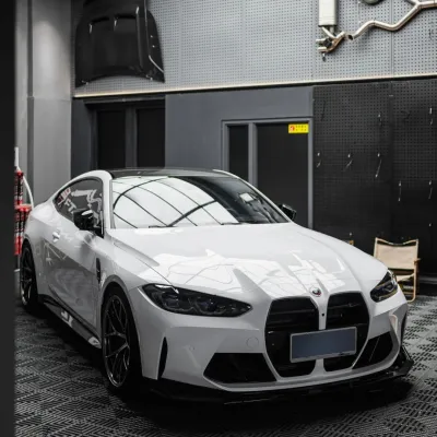 Super Gloss Piano White Car Vinyl Wrap 01