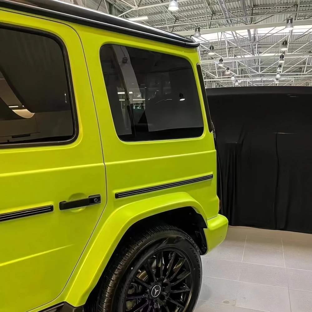 Lemon Color Car Pure Metal Lemon Green Car Vinyl Wrap