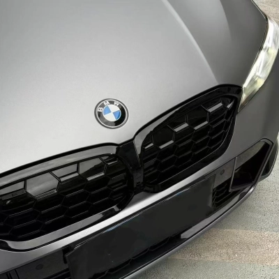 Matte Frosted Pure Grey Car Vinyl Wrap 02