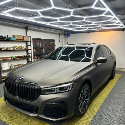 Ultra-Matte Dark Grey Car Vinyl Wrap 02