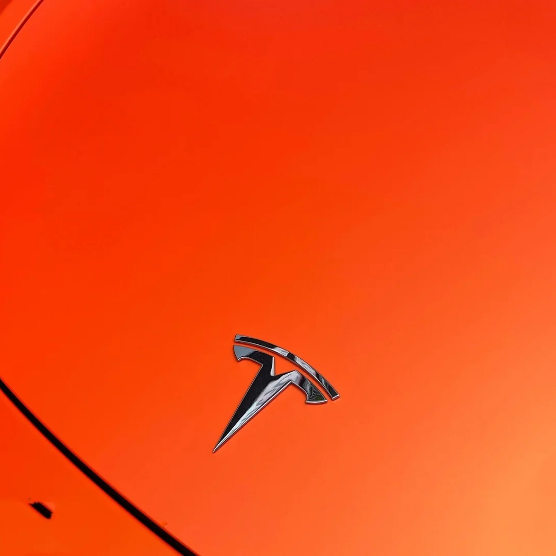 Matte Metallic Orange Car Vinyl Wrap