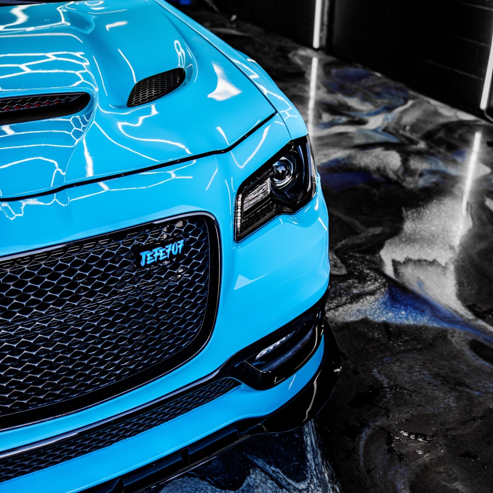 Super Gloss Sky Blue Car Vinyl Wrap