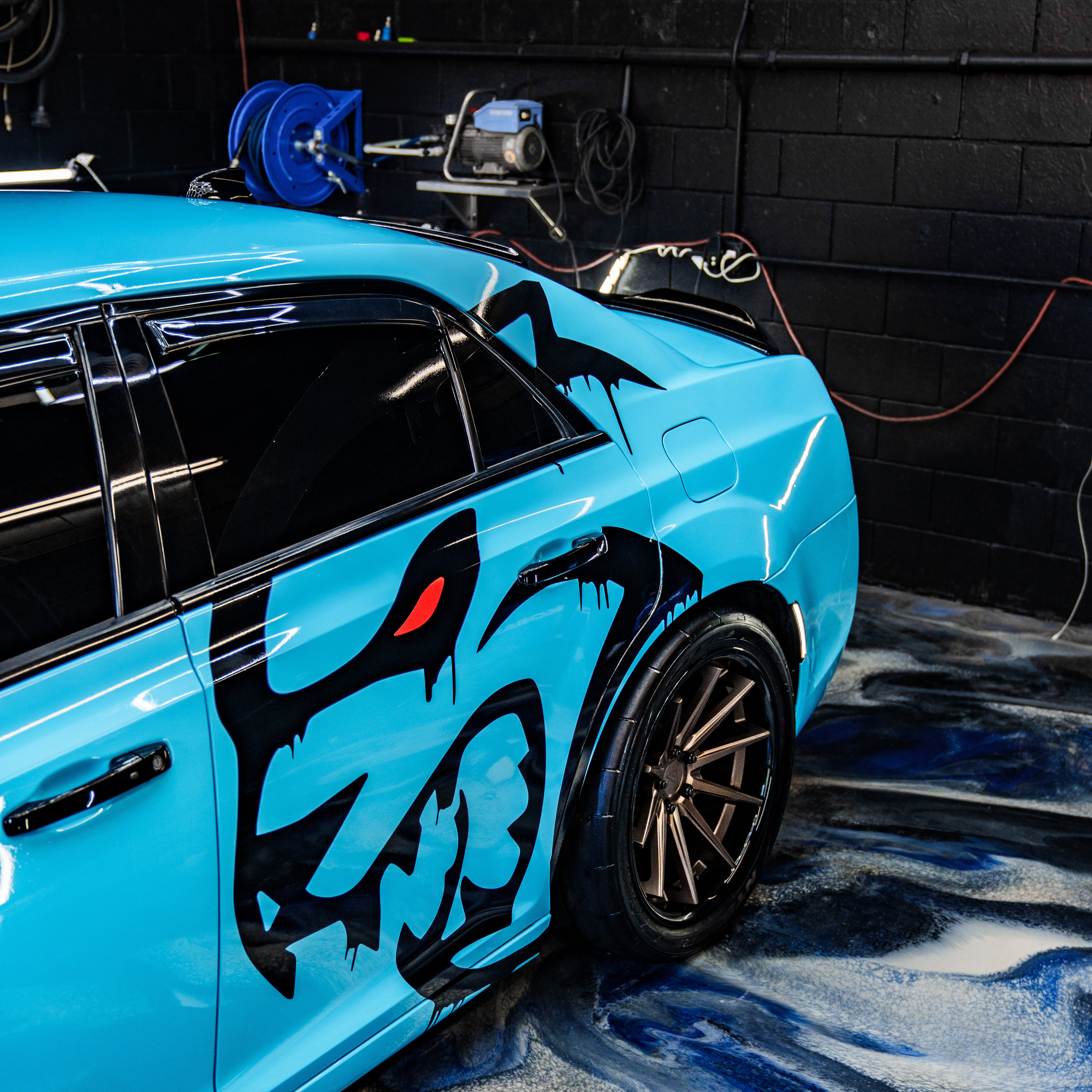Super Gloss Sky Blue Car Vinyl Wrap