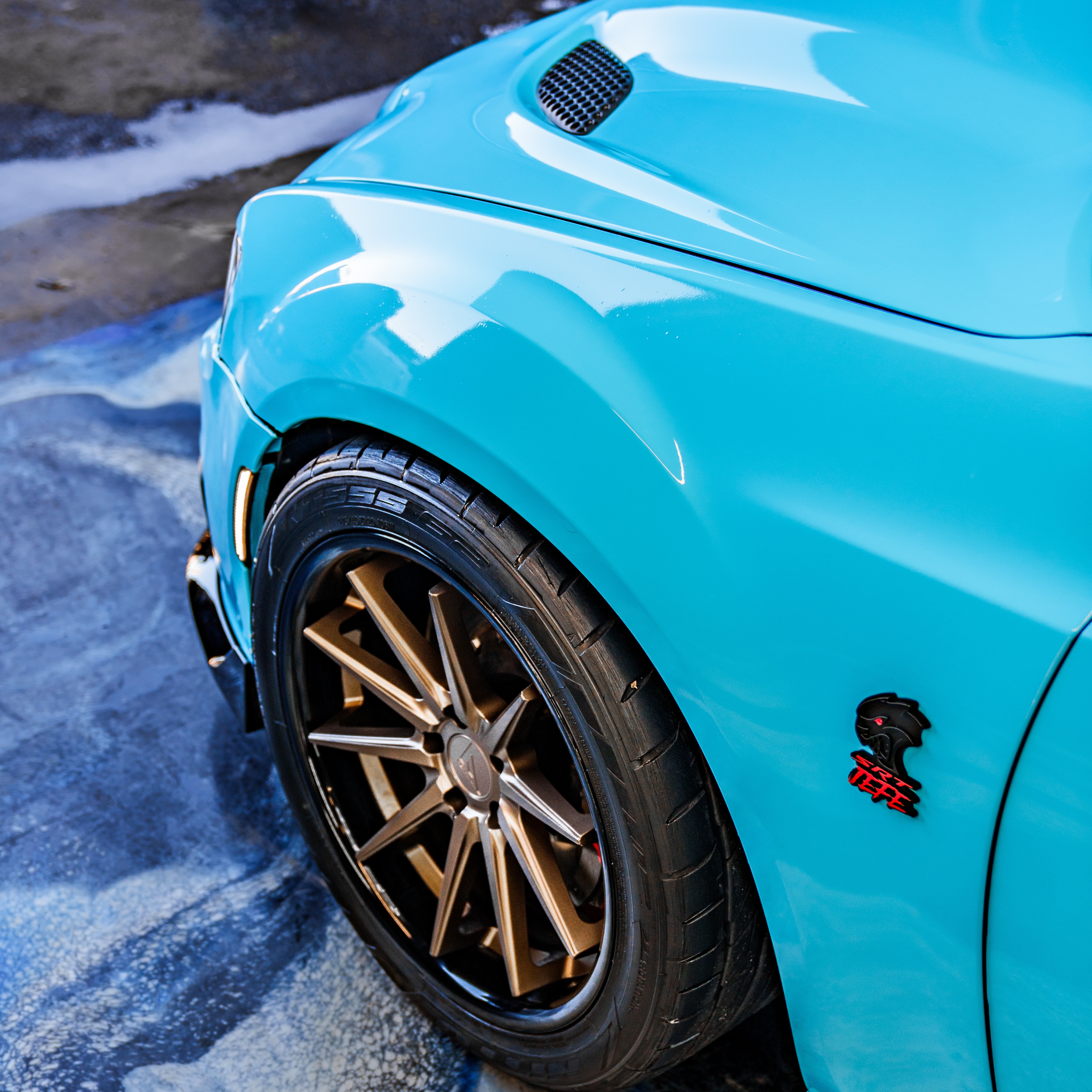 Super Gloss Sky Blue Car Vinyl Wrap