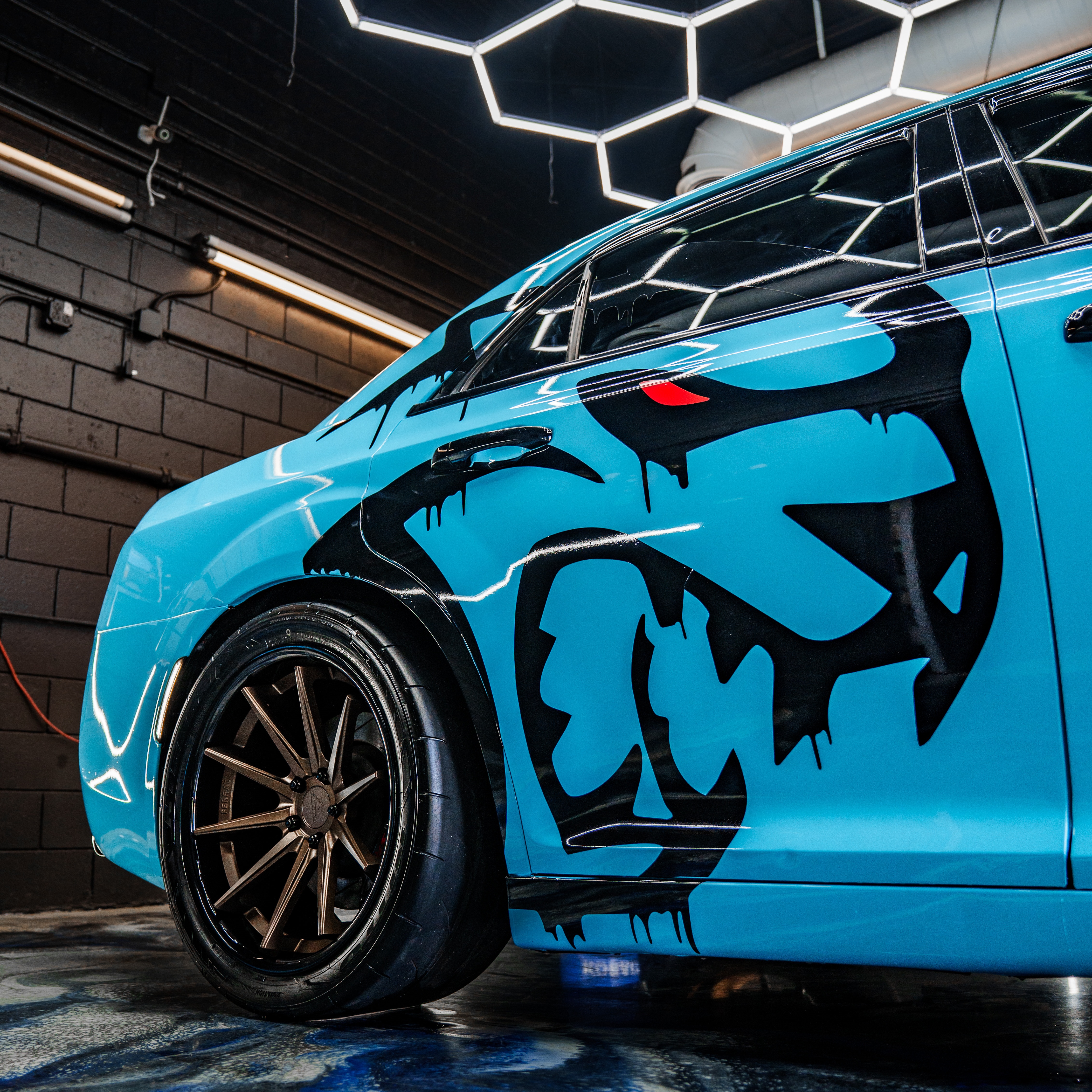 Super Gloss Sky Blue Car Vinyl Wrap