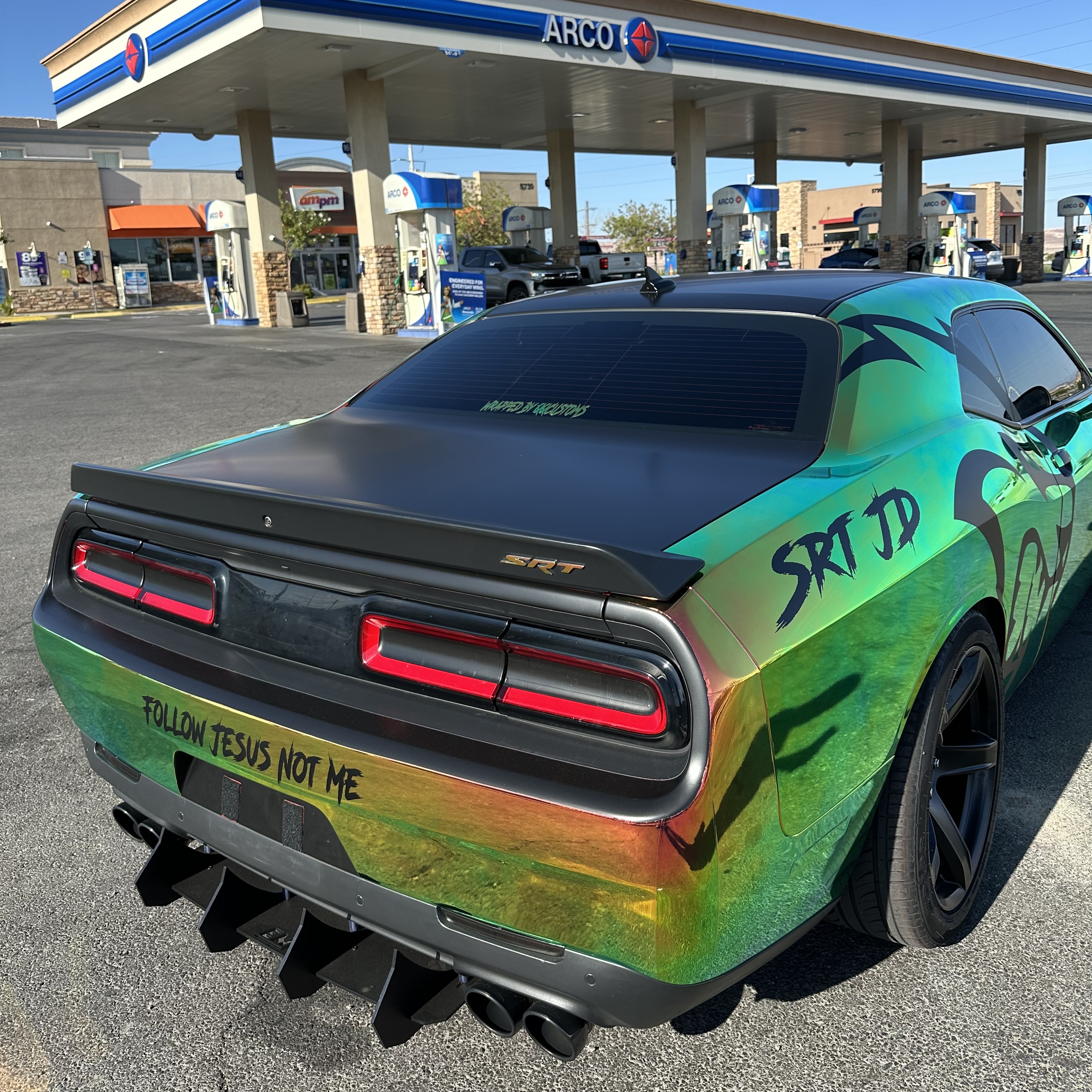 Rainbow Chrome Green Car Vinyl Wrap