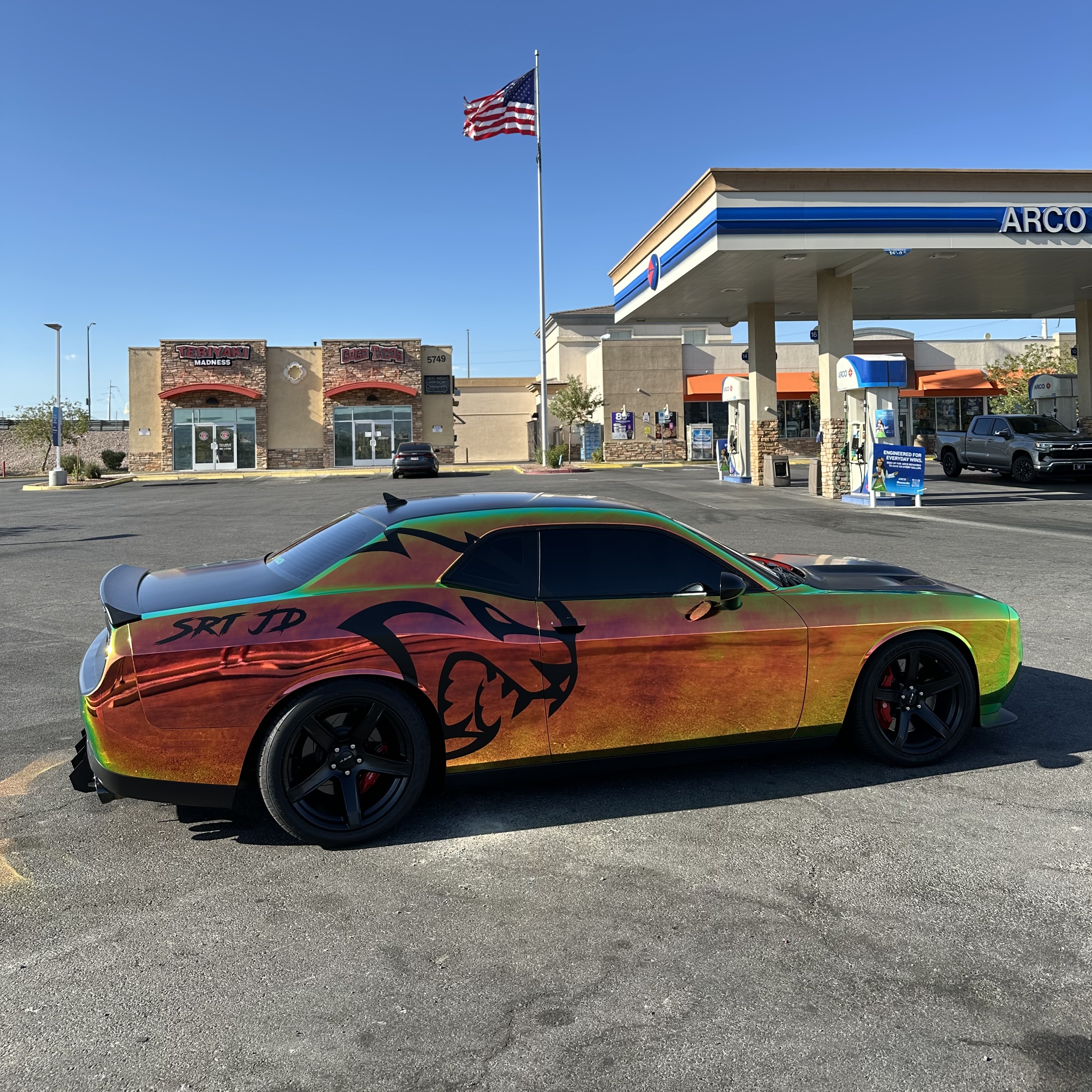 Rainbow Chrome Green Car Vinyl Wrap