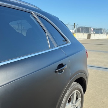 Satin Black Car Vinyl Wrap