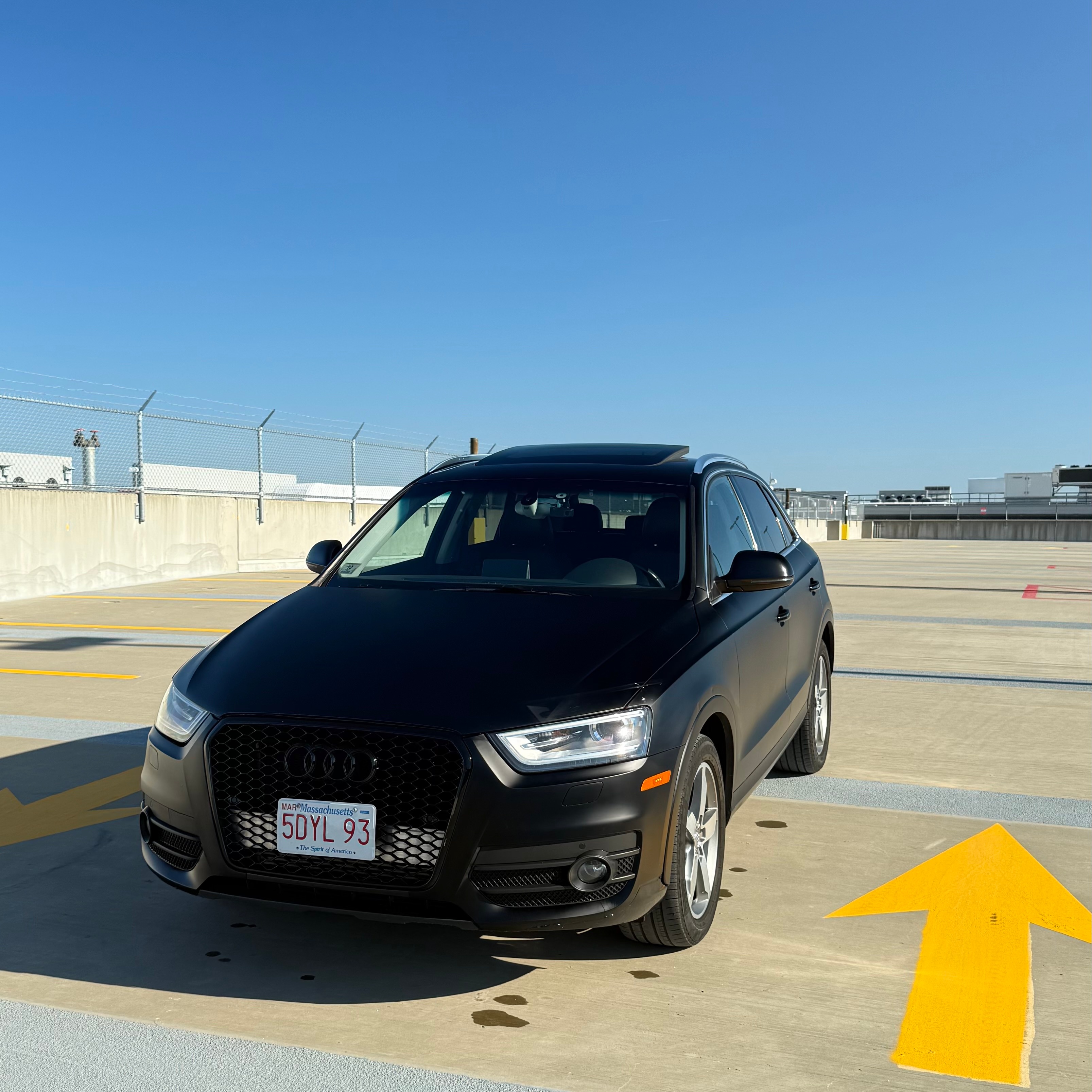 Satin Black Car Vinyl Wrap