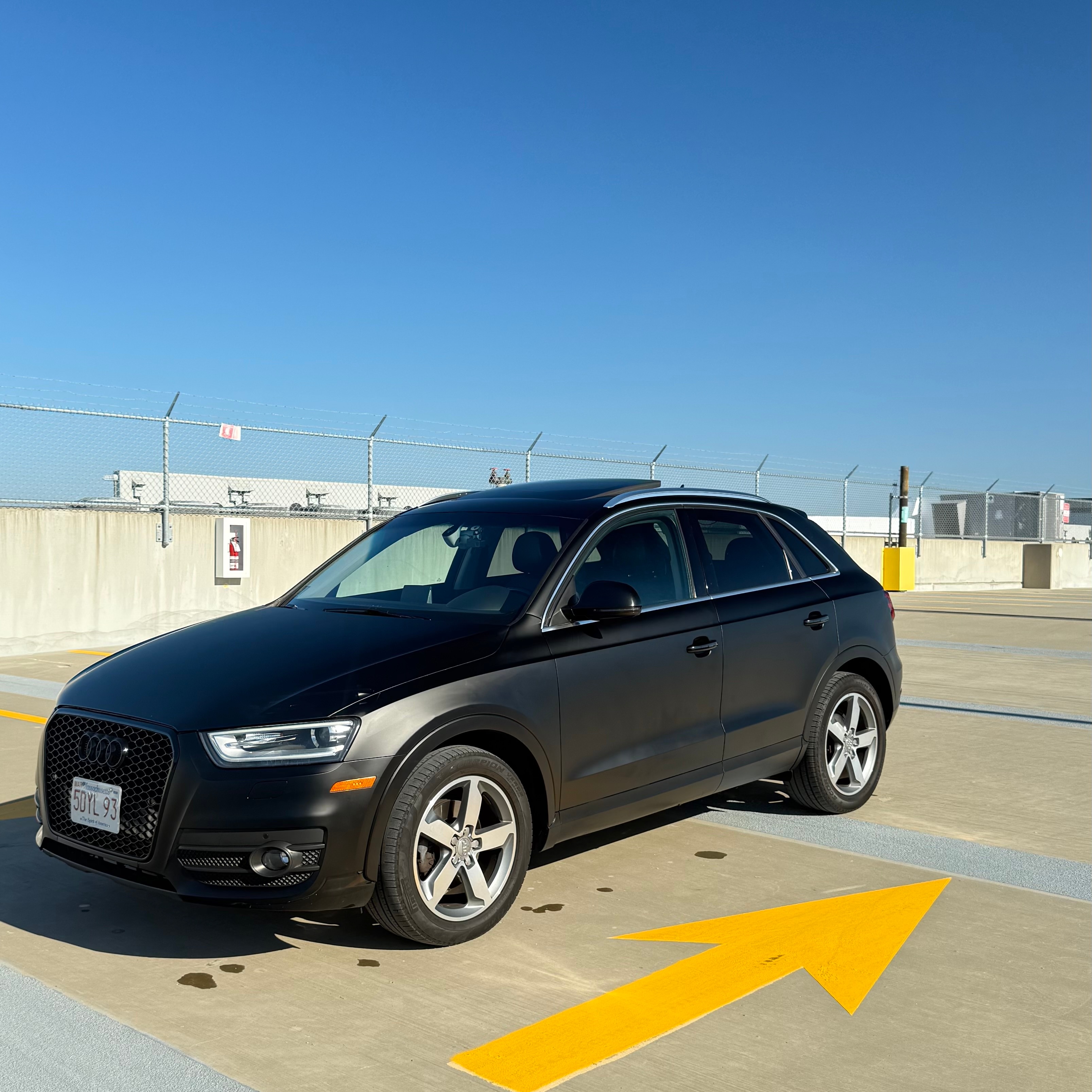 Satin Black Car Vinyl Wrap