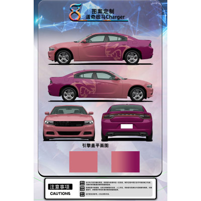Gradient Color Customized Car Vinyl Wrap 01