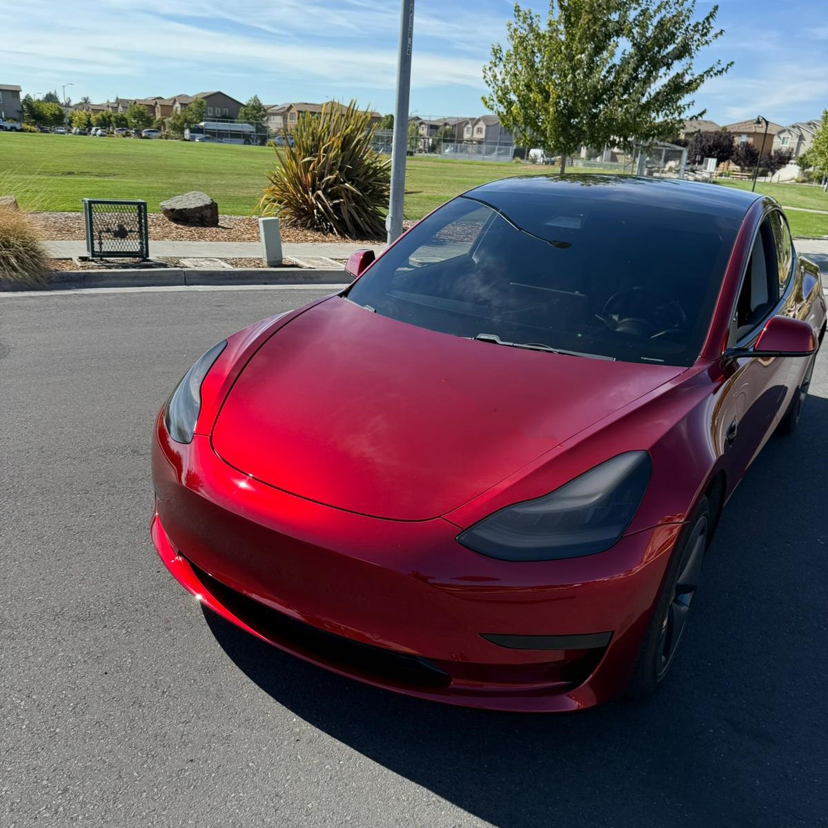 Gloss Metallic Cherry Red Car Vinyl Wrap