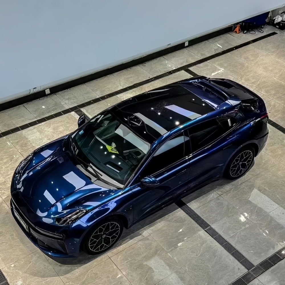 Gloss Metallic Indigo Blue Car Vinyl Wrap