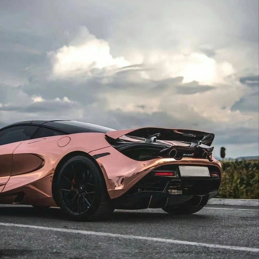 Gloss Rose Gold Mirror Chrome Car Vinyl Wrap