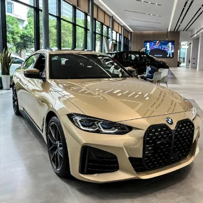 Gloss Metal Champaign Dark Gold Car Vinyl Wrap 02