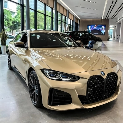 Gloss Metal Champaign Dark Gold Car Vinyl Wrap 02