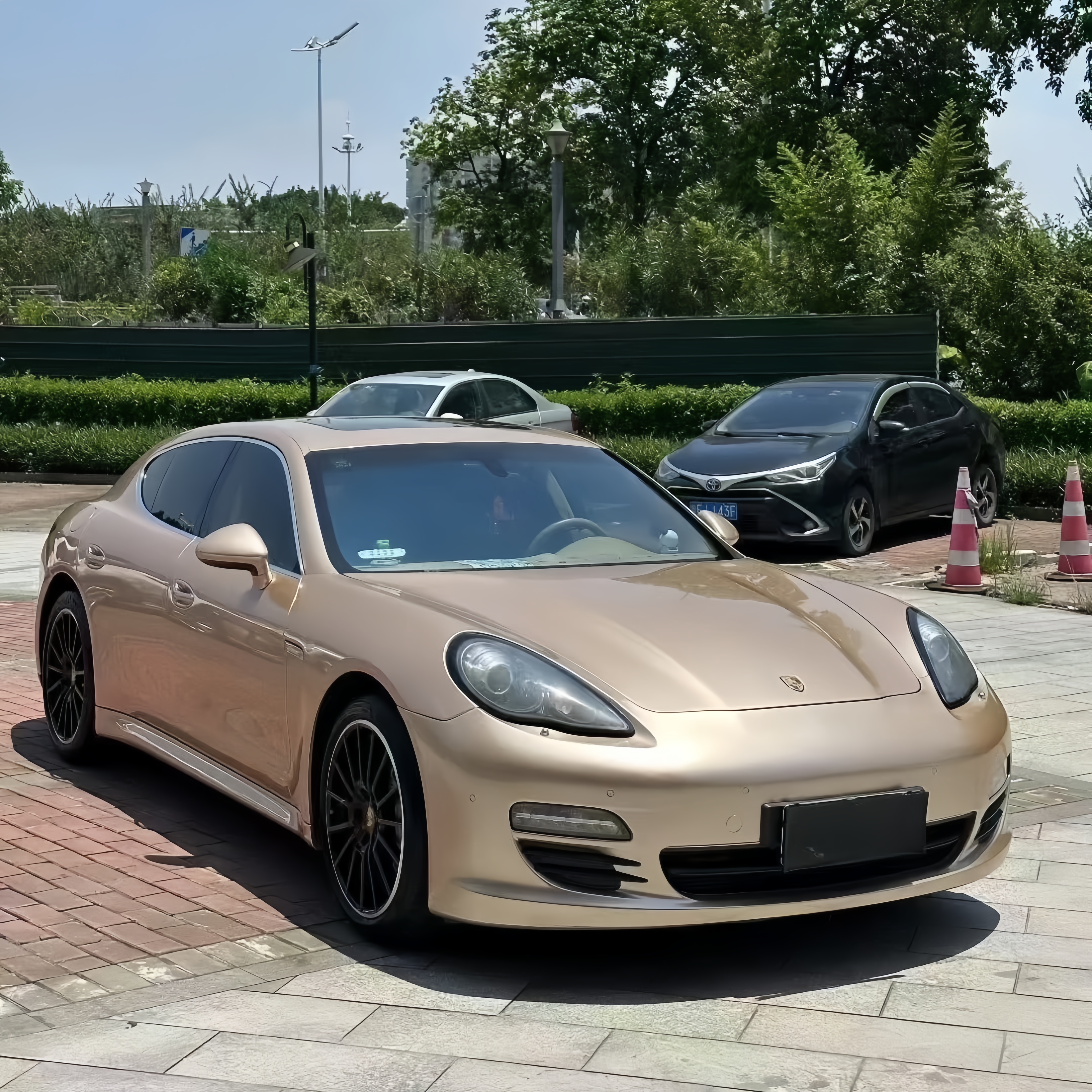 Gloss Metal Champaign Dark Gold Car Vinyl Wrap