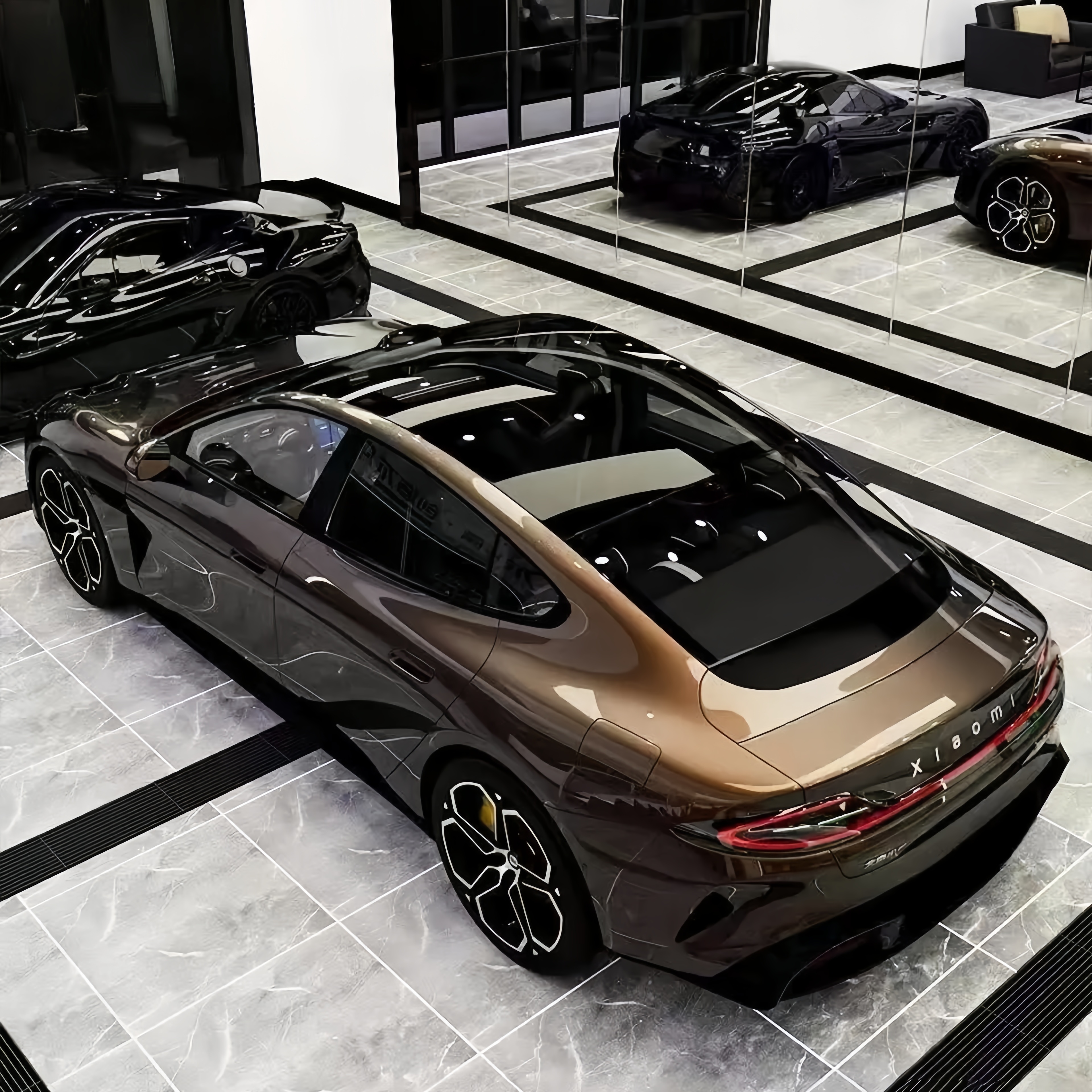 Gloss Metallic Porsche Terra Brown Car Vinyl Wrap